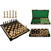 Шахматы 3109 GALANT, коричневые 57x28,5x6см (король-140мм)