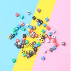 Кубик D6 с точками (цвет в ассортименте)