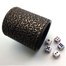 Стакан (Dice cup) для кубиків із золотими візерунками