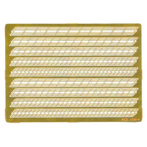 Наборы деталировки Фототравление: Наклонные ограждения для лестниц под углом 45 г (PEr350-4) Масштаб: 1:350