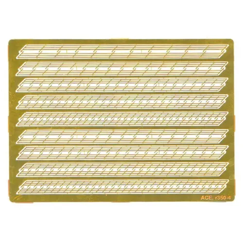 Наборы деталировки Фототравление: Наклонные ограждения для лестниц под углом 45 г (PEr350-4) Масштаб: 1:350