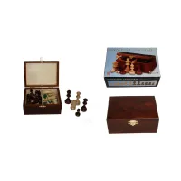 Шахітні фігури 2042 Staunton N4 коричневі в дерев.коробці (король-80мм)