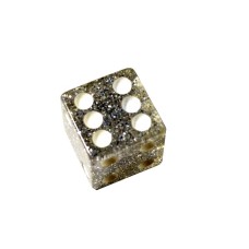 Кубик D6 з точками блискучий (колір в асортименті)