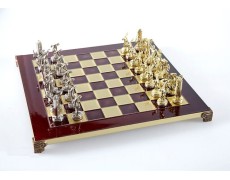 Шахи "Manopoulos", "Геркулес та напівбоги Олімпу", латунь, дерев'яний футляр, колір червоний, розмір 36х36 см, вага 4,8 кг.