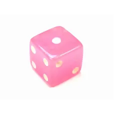 Кубик D6 с точками святящийся в темноте (цвет в ассортименте)