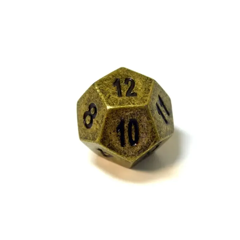 Кубик D12 металевий, матовий
