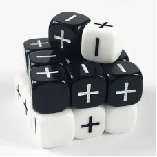Кубик Плюс/Минус чёрный и белый