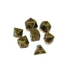 Набор металлических кубиков RPG 7 шт (матовые цвета)