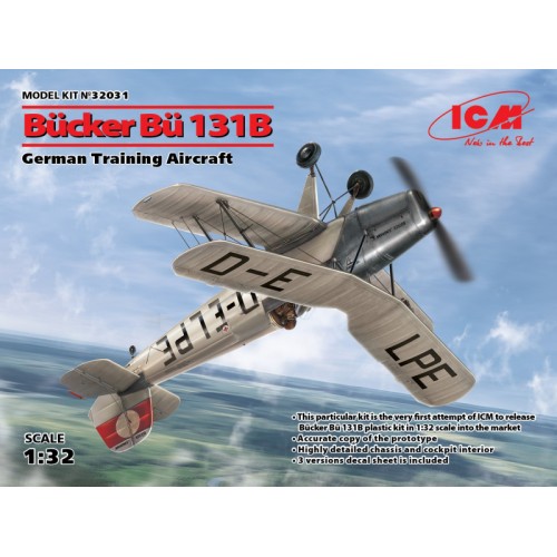 Самолёты Немецкий учебный самолет Bücker Bü 131B (ICM 32031)