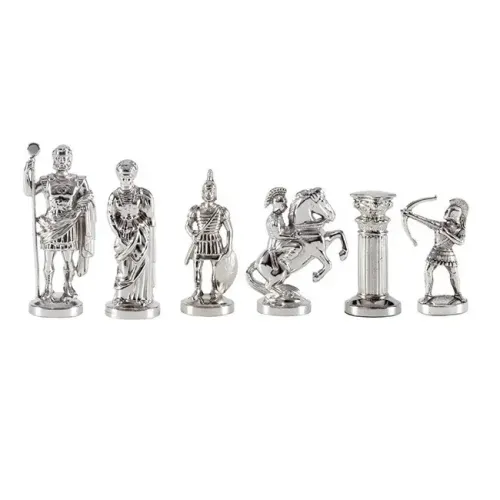 Шахматы Шахматы "Manopoulos", "Лучники", латунь, деревянный футляр, цвет зеленый, размер 44х44 см, вес 8 кг.