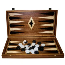 Нарды "Manopoulos" из красного дерева, инкрустация дубом TMM1BLA