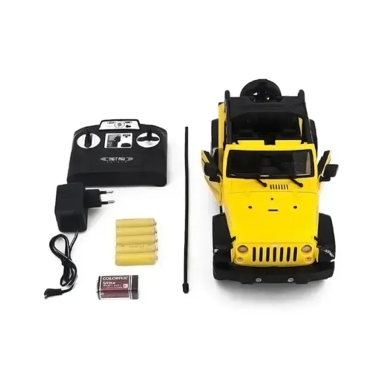 Машинка р/у 1:14 Meizhi Jeep Wrangler (желтый)