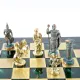 Шахматы Шахматы "Manopoulos", "Греко-римские", латунь, деревянный футляр,цвет зеленый, размер 44х44 см, вес 7,4 кг.