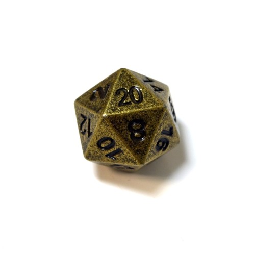 Игровые аксессуары Кубик D20 металлический, матовый