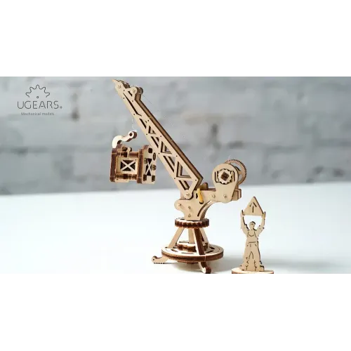 Ukrainian Gears Тривимірна механічна головоломка-конструктор «Маніпулятор на рейках» (Серія «Механічний місто») (UG-024)