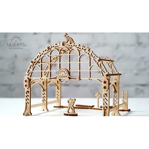 Ukrainian Gears Тривимірна механічна головоломка-конструктор «Маніпулятор на рейках» (Серія «Механічний місто») (UG-024)