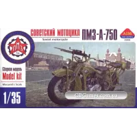 Советский мотоцикл ПМЗ-А-750 с пулеметом ДТ (AIM35005) Масштаб:  1:35