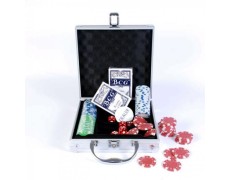 Покерный набор в алюминиевом кейсе 100 фишек, без номинала, 11,5гр.