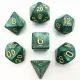 Набір перламутрових/мармурових кубиків RPG із золотими цифрами 7 шт (колір в асортименті)