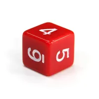 Кубик D6 с цифрами (цвет в ассортименте)