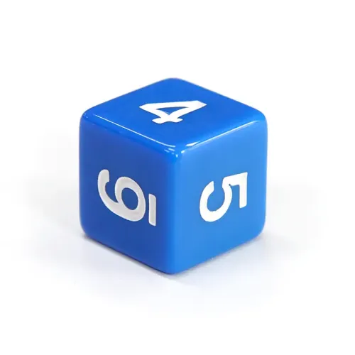 Кубик D6 з цифрами (колір в асортименті)