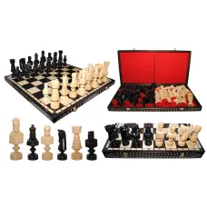 Шахи 3102 LARGE CEZAR, коричневі 82x41x8, 5см (король-215мм)