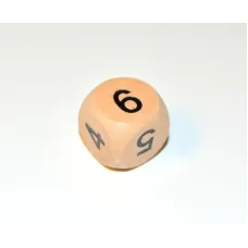 Кубик D6 дерев'яний із цифрами