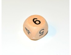 Кубик D6 дерев'яний із цифрами