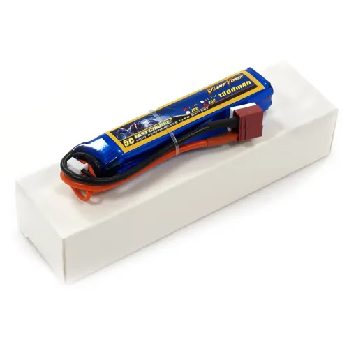 Акумулятори 7,4V LiPo Аккумулятор для страйкбола Giant Power Li-Pol 7.4V 2S 1300mAh 25C 17х18.5х95мм T-Plug