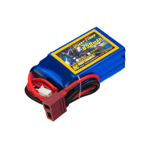 Акумулятори 11,1 V LiPo Аккумулятор Giant Power Li-Pol 850mAh 11.1V 3S 50C 21x30x54мм T-Plug