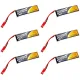 Акумулятори 3,7 V LiPo Аккумулятор Tattu LiPO 3,7 В 600 мАч 1S 30C 6 шт (TA-30C-600-1S1P-JST-6)