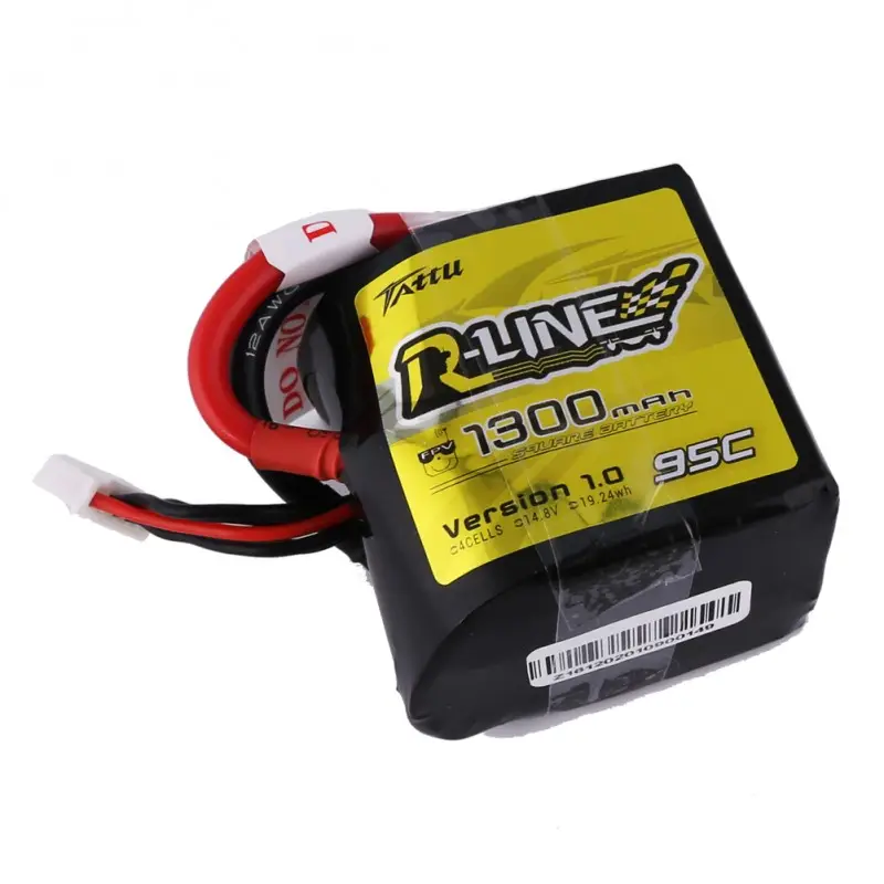 Аккумулятор Tattu R-Line LiPO 14,8 В 1300 мАч 95C (TA-RL-95C-1300-4S1P-Square)