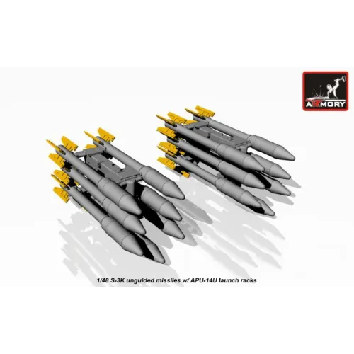 Наборы деталировки Неуправляемые ракеты S-3K вместе с APU-14U 1:48
