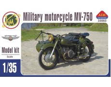 Советский мотоцикл МВ-750 с коляской 1:35
