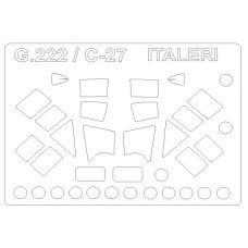 Маска для модели самолетов Alenia C-27 "Spartan" и G.222 "Panda" (Italeri) 1:72
