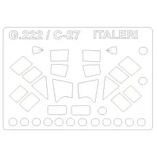 Маска для модели самолетов Alenia C-27 "Spartan" и G.222 "Panda" (Italeri) 1:72