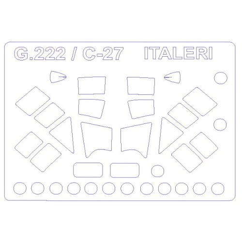 Декалі Маска для модели самолетов Alenia C-27 "Spartan" и G.222 "Panda" (Italeri) 1:72