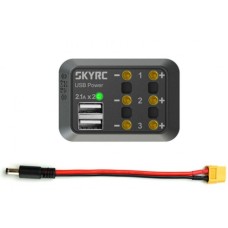 Разветвитель питания SkyRC SK-600114-02 с USB (DC MALE)