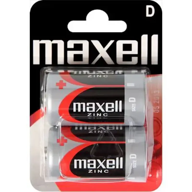 Батарейка D Maxell R20 в блистере 1шт (2шт в уп.)