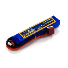 Аккумулятор для страйкбола Giant Power Li-Pol 7.4V 2S 1300mAh 25C 16х20х103мм T-Plug