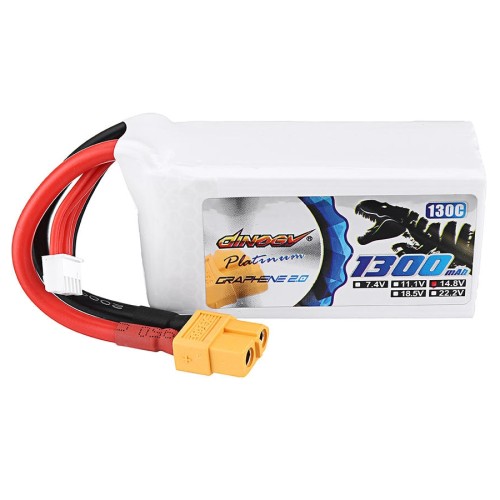 Акумулятори 14,8 V LiPo Аккумулятор Dinogy PLATINUM G2.0 Li-Pol 1300mAh 14.8V 4S 130C XT60