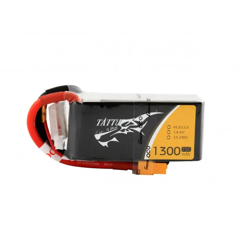 Аккумулятор Tattu LiPO 14,8 В 1300 мАч 4S 75C Drone Racing (TA-75C-1300-4S1P)