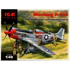 Винищувач Mustang P-51D з пілотами та техніками 1:48