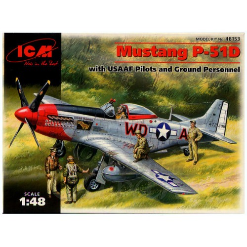 Літаки Винищувач Mustang P-51D з пілотами та техніками 1:48