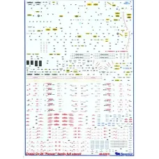Декаль: Сухой Су-24 "Fencer", технические надписи (BD48020) Масштаб:  1:48