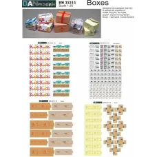 Упаковка (коробка Нова пошта, Ін-тайм, Рошен, ящик від банан) 1:35