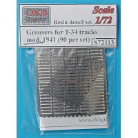 Фототравление: Грунтозацепы для траков Т-34 мод. 1941 года 1:72