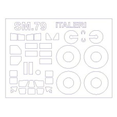 Маска для модели самолета SM.79 Spaviero (Italeri) 1:72