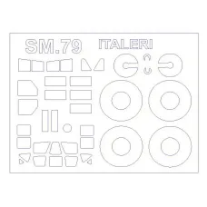 Маска для модели самолета SM.79 Spaviero (Italeri) 1:72