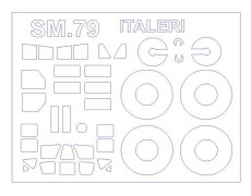 Маска для модели самолета SM.79 Spaviero (Italeri) 1:72